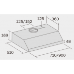 GERMAN POOL 德國寶 WRZ-723 710毫米傳統台式抽油煙機 強勁吸力與電熱除油
